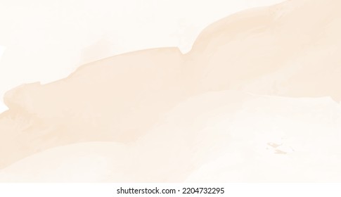 Watercolor light cream color ombre background texture.