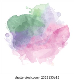 Vector de nube de fondo verde claro de color de agua