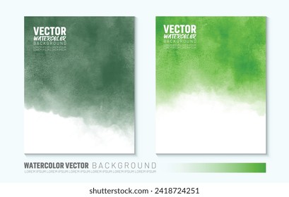 watercolor light green and old rose peach pink splash background for wedding or birthday invitation card
