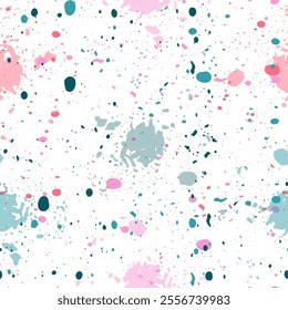 Watercolor light pink bubbles seamless pattern. Three dimensional pattern of rows of bubbles against colorful background