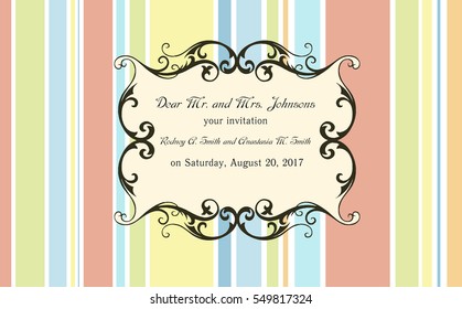 Watercolor light pink and mint green striped background. Watercolor geometric pattern.