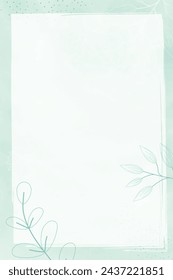 Watercolor light spring abstract vertical template, digital painting. Hand painted abstract watercolor background with flowers and leaves, vector illustration