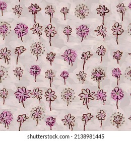 Watercolor line drawing seamless vector pattern for tiles