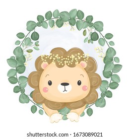 Proud Fluffy Lion  cute animals Printable clip art Cut File digital scrapbook illustration print vector circuit Download png jpg ai