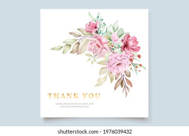 watercolor lisianthus flowers wedding invitation card set