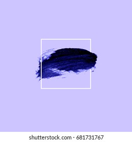Watercolor logo background. Texture of a watercolor brush of paint smears for design. Watercolor stain with a frame. Vector illustration