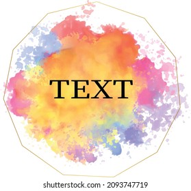 watercolor logo, background,  vector illustration