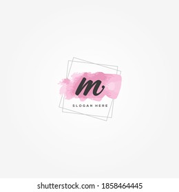 Vector de plantilla de diseño de logotipos de acuarela. Diseño de logotipo elegante