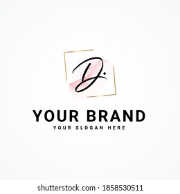 Vector de plantilla de diseño de logotipos de acuarela. Diseño de logotipo elegante