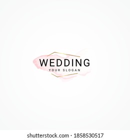 Watercolor Logo Design Template Vector. Elegant Logo Design