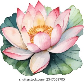 watercolor lotus clipart sticker brush handdraw