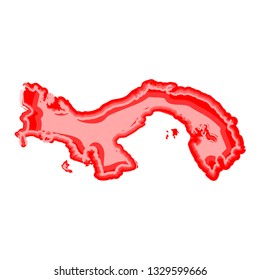 Watercolor map of Panama. Vector illustration design