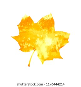 Watercolor Maple Leaf