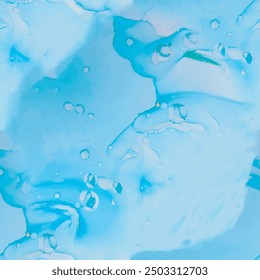 Watercolor Marble. Luxury Seamless Ink Painting. Blue Sea Paint. Vector Ink Marble. Shiny Bronze Pattern. Light Elegant Watercolor. Gold Vector Watercolor. Foil Marble Background. Liquid Alcohol Ink