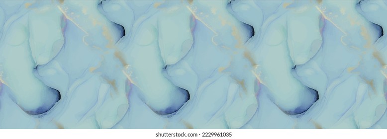 Mármol acuarela. Patrón Lujoso. Pintura de tinta azul. Acuarela sin foco de aceite. Acuarela Elegante Ligera. Plantilla De Arte Resumen Moderno. Mármol de tinta vectorial. Fondo De Mármol Oro. Tinta azul de alcohol