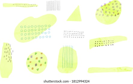 Watercolor material with a soft impression