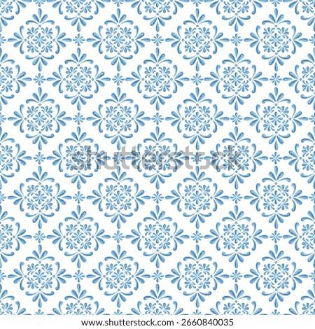 Watercolor medallion watercolor damask pattern repeat vector file