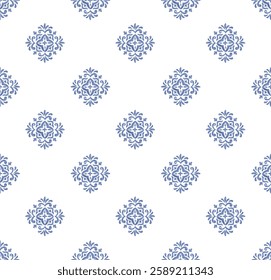 Watercolor Medallion repeat vector file, Traditional print, Moroccan tile pattern