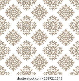 Watercolor Medallion repeat vector file, Traditional print, Moroccan tile pattern