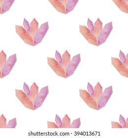 Watercolor minerals seamless pattern. Made in vector. Unusual background for web-design, t-shirts, fabric, wallpaper.