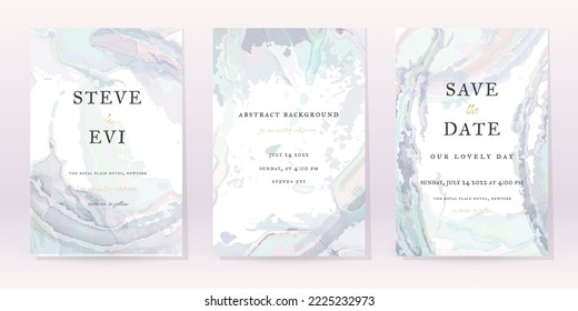 Watercolor Minimal Card. Classic Vector Design Cards. Wedding Abstract Background Invitation. Art Template. Set of Creative Illustrations for Brochure, Cover Design. Minimalistic Watercolor Artwork.