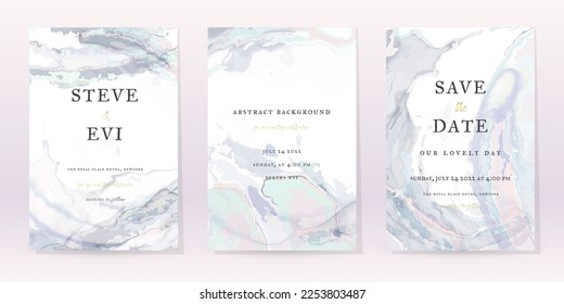 Watercolor Minimal Card. Classic Vector Design Cards. Wedding Abstract Background Invitation. Art Template. Set of Creative Illustrations for Brochure, Cover Design. Minimalistic Watercolor Artwork.