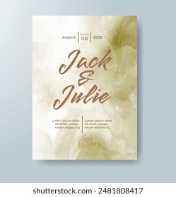 Watercolor Minimal Card. Classic Vector Design Cards. Wedding Abstract Background Invitation. Art Template. Set of Creative Illustrations for Brochure, Cover Design. Minimalistic Watercolor Artwork.