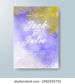 Watercolor Minimal Card. Classic Vector Design Cards. Wedding Abstract Background Invitation. Art Template. Set of Creative Illustrations for Brochure, Cover Design. Minimalistic Watercolor Artwork.
