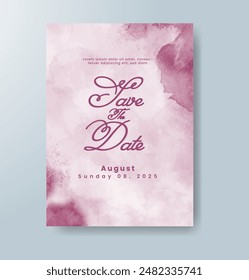 Watercolor Minimal Card. Classic Vector Design Cards. Wedding Abstract Background Invitation. Art Template. Set of Creative Illustrations for Brochure, Cover Design. Minimalistic Watercolor Artwork.