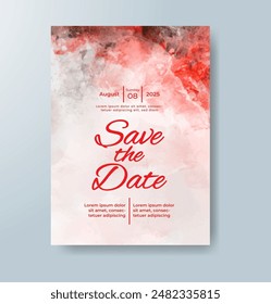 Watercolor Minimal Card. Classic Vector Design Cards. Wedding Abstract Background Invitation. Art Template. Set of Creative Illustrations for Brochure, Cover Design. Minimalistic Watercolor Artwork.