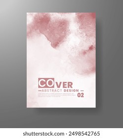 Watercolor Minimal Card. Classic Vector Design Cards. Wedding Abstract Background Invitation Art Template. Set of Creative Illustrations for Brochure, Cover Design. Minimalistic Watercolor Artwork.