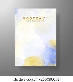 Watercolor Minimal Card. Classic Vector Design Cards. Wedding Abstract Background Invitation Art Template. Set of Creative Illustrations for Brochure, Cover Design. Minimalistic Watercolor Artwork.