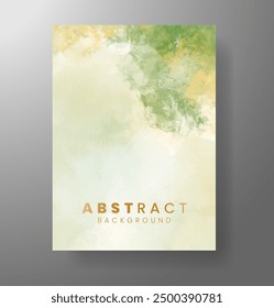 Watercolor Minimal Card. Classic Vector Design Cards. Wedding Abstract Background Invitation Art Template. Set of Creative Illustrations for Brochure, Cover Design. Minimalistic Watercolor Artwork.
