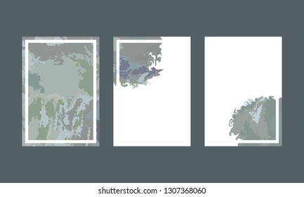Watercolor minimal cover template for book, catalog and annual. 