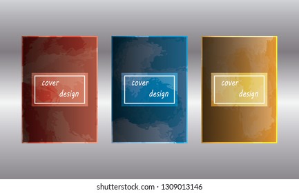 Watercolor minimal cover template for book, catalog and annual. 