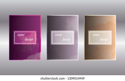 Watercolor minimal cover template for book, catalog and annual. 