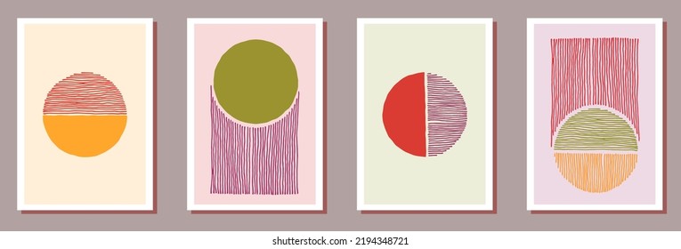 Watercolor minimal posters vector collection. Watercolor stains backgrounds. Nordic style frames. Stylish artwork templates. Brush stroke elements.