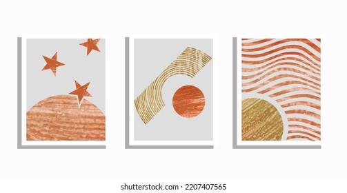 watercolor minimalism wall art poster set