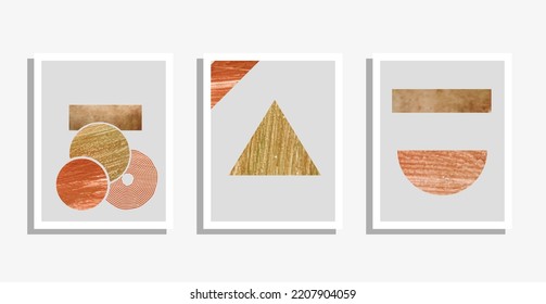 watercolor minimalism wall art poster set