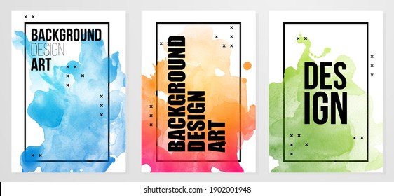 watercolor minimalistic abstract art background . Abstract design with doodles and various shapes. modern art isolated vector graphic. minimalistic geometric frames hand painted, vector illustration