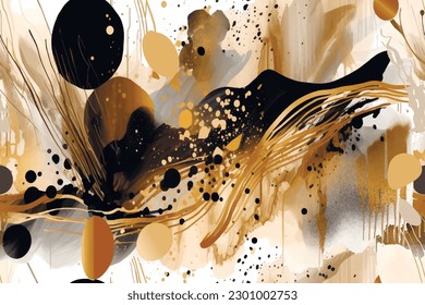 Watercolor modern abstract shapes, circles, stripes, spots, doodles, splatters, lines colorful panel pattern. Painted hand drawn dirty vector background. Trendy graffiti style arrangement art design.