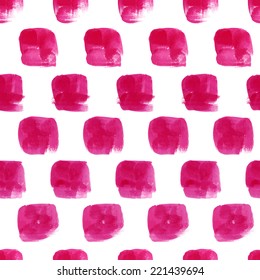 Watercolor modern pattern with squares. Seamless pattern. Abstract background. Vector illustration.
