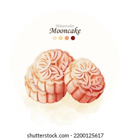 Watercolor Mooncakes illustration vector design great for your compositions or decorate with your artwork.