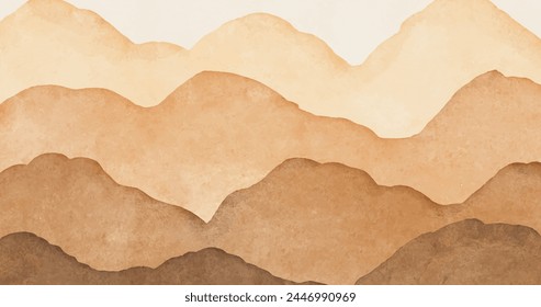 Watercolor mountains background vector design in eps 10