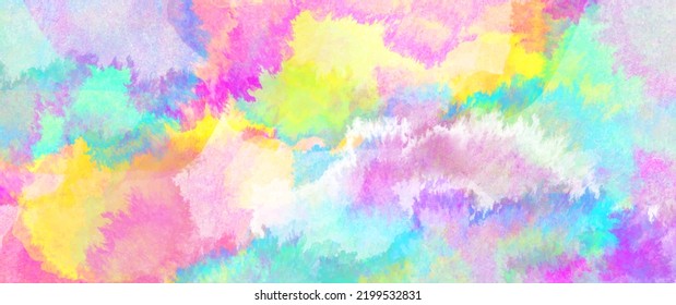 Watercolor multicolor abstract vector art background for cards, flyer, poster, banner and cover design. Colorful hand drawn  illustration. Brush strokes watercolour texture. Bright wallpaper.
