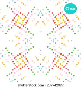 Watercolor multicolor hand drawn seamless pattern for your business. Vector illustration.