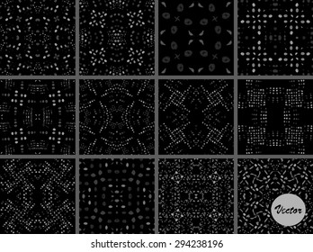  Watercolor multicolor hand drawn seamless pattern for your business. Vector illustration.