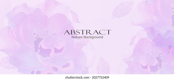 Vector de fondo de la naturaleza acuarela. Ilustración de pintura suave para impresiones, arte de pared, cubierta y tarjetas de invitación. 