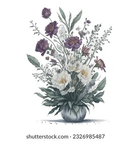 Watercolor Odontoglossum Vector: A beautiful vector illustration of the Odontoglossum orchid rendered in delicate watercolor style. The intricate details and vibrant colors capture the elegance