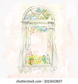 387 Watercolor open window Images, Stock Photos & Vectors | Shutterstock